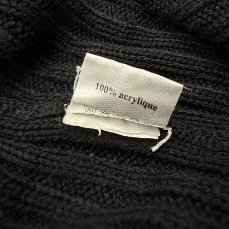 2000's Double-zipper sleeve rib knit sweater