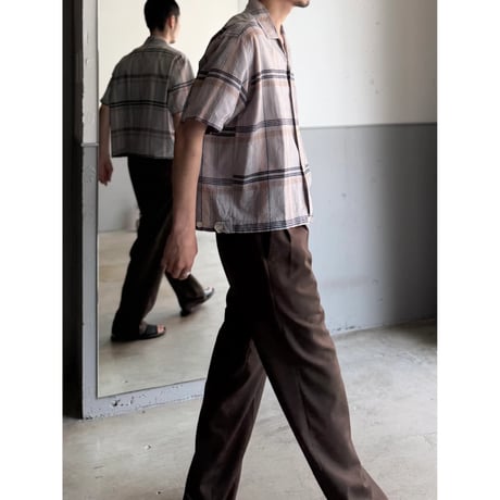 ~1960's "INDIA MADRAS" Shirt-Jac Style wide & short silhouette S/S shirt