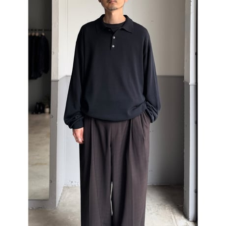 1990's "HAROLD POWELL" Silk / Cotton fabric knit pullover shirt