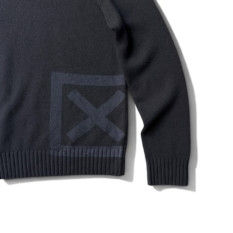2000's "DKNY JEANS" Cashmere blend asymmetrical zipper knit sweater