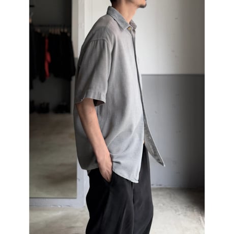 1990's "claiborne" Panama weave short sleeve shirt
