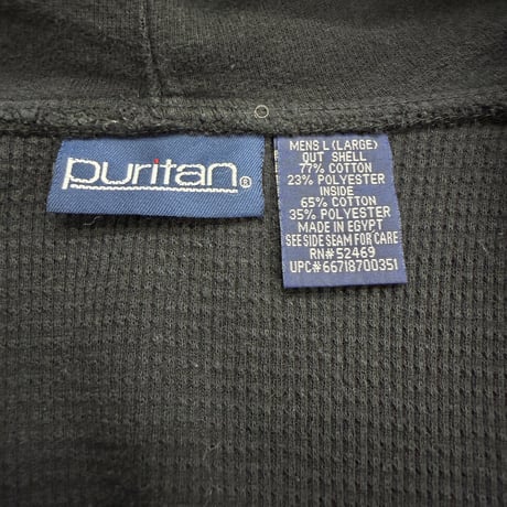 1990's "puritan" Thermal lined zip up hoodie