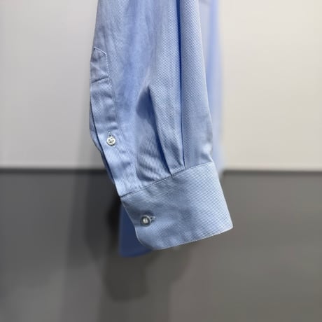 2000's "ARMANI COLLEZIONI" Twill striped cotton long sleeve shirt