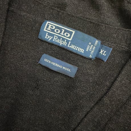 1990's-2000's "Polo by Ralph Lauren" ITALIAN YARN Merino wool cardigan