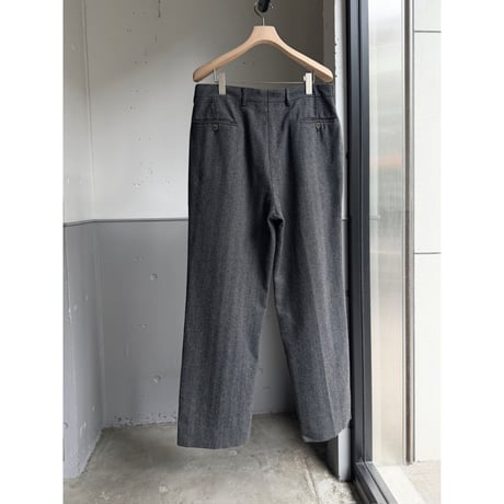 1980's-1990's ITALY MADE Wool Blend 2tuck Slacks Pants