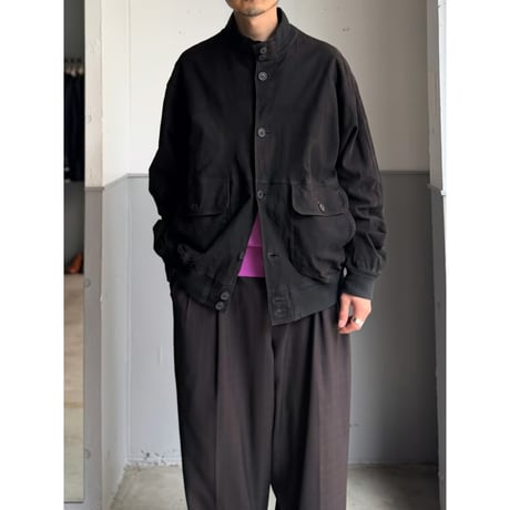 1990's Type A-1 Charcoal color nubuck leather jacket