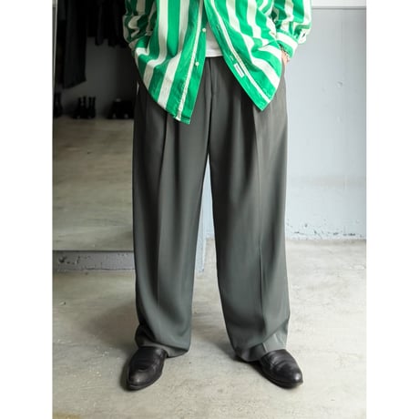 1990's "Andrew Fezza" 4tuck wide silhouette slacks pants