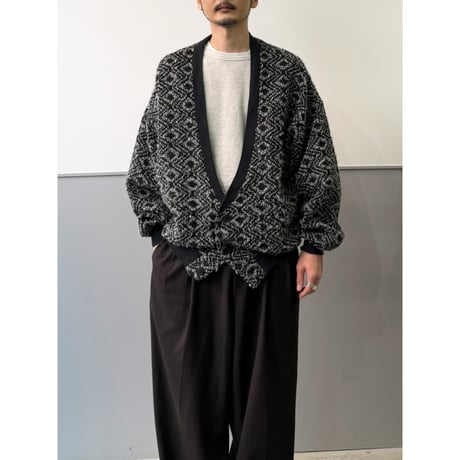 1980's USA MADE Wide & Short silhouette knit cardigan