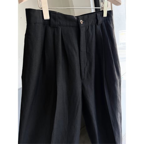 1980's-Early 1990's Linen × Rayon 3tuck slacks pants