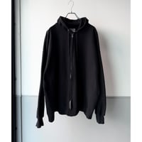 2000's "Hanes Ultimate Cotton" Black Color Full-Zip Hoodie