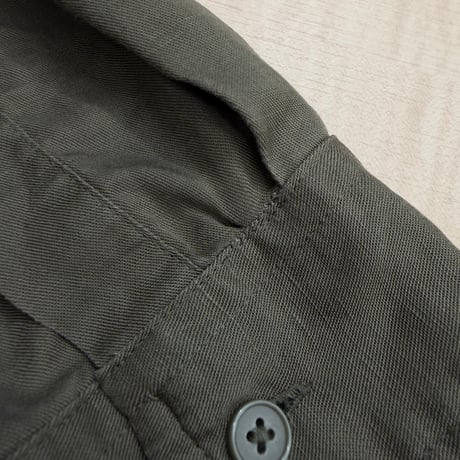 Linen / Lyocell fabric open collar shirt
