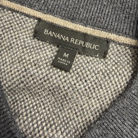 "BANANA REPUBLIC" Wool × Cotton Double-Zipper Knit Blouson
