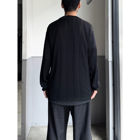 2000's "JHANE BARNES" Irregular rib silk knit pullover