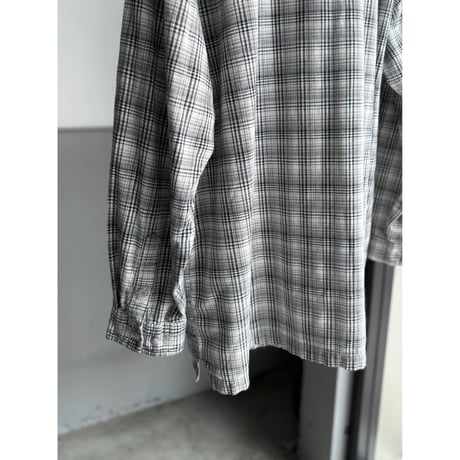 1990's Ombre praid patterned cotton shirt