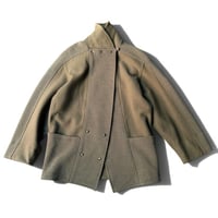 〜1990's Wool × Ribbed Jersey Switching Fabric Design Loop Collar Jacket
