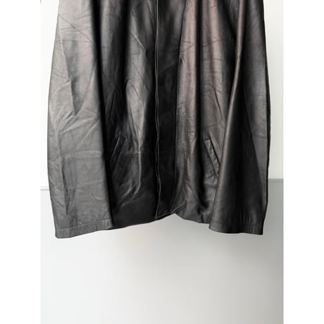 1990's Lamb leather 2way collar relaxing jacket