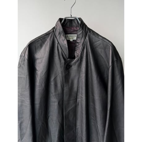 1990's Lamb leather 2way collar relaxing jacket