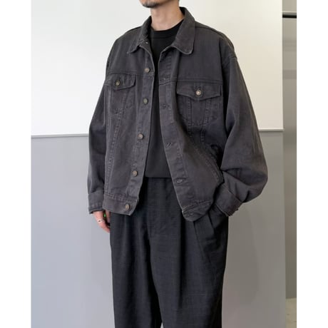 1990's  Lavender gray color 4pocket denim trucker jacket