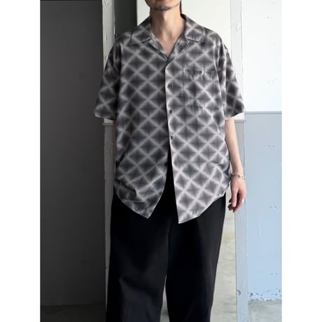 1990's Open collar plaid shirt