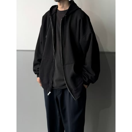 2000's〜 "Hanes Ultimate Cotton" Black Color Full-Zip Hoodie