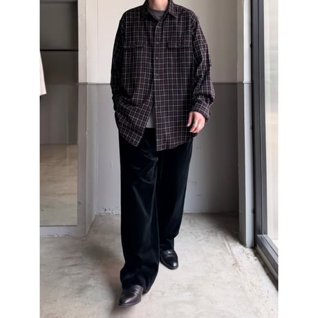 1990's "Polo by Ralph Lauren" Cotton flannel fabric plaid shirt