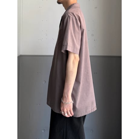 1970's FRANCE MADE Open collar short sleeve shirt