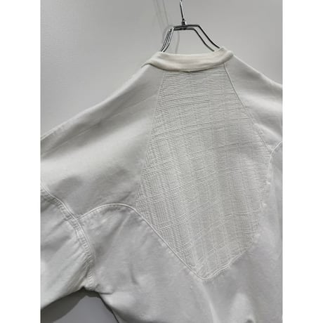 1980's Switching Fabric design pullover shirt with pocket