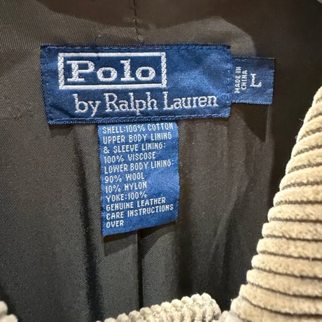 1990's-2000's "Polo by Ralph Lauren" Leather Switching Design 4pocket Corduroy Jacket