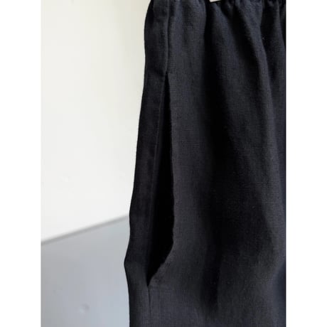 2000's "bryn WALKER" Black linen fabric wide silhouette relaxing pants
