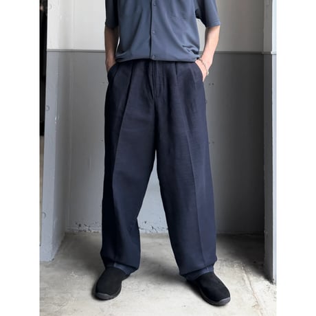 1990's Ramie × Cotton 2tuck slacks pants