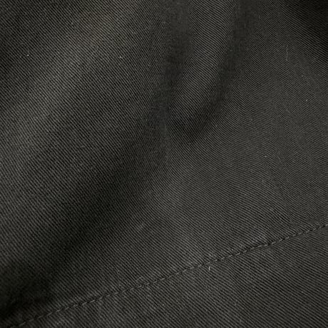 1980's Black cotton fabric wide silhouette raglan sleeve coat