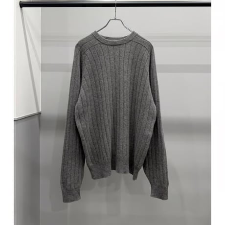 1990's-2000's Crew-necked Raglan Sleeve Cashmere Knit Sweater