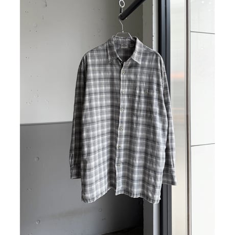1990's Ombre praid patterned cotton shirt