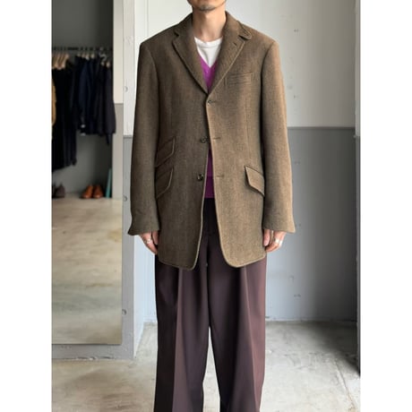 1990's-2000's "Polo by Ralph Lauren" ITALY MADE Herringbone wool 2way collar jacket