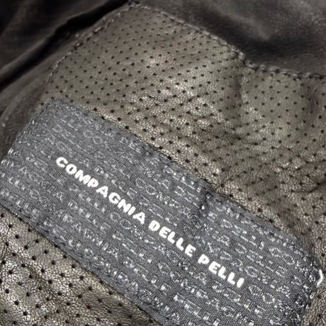 2000's Perforated Leather double zipper jacket