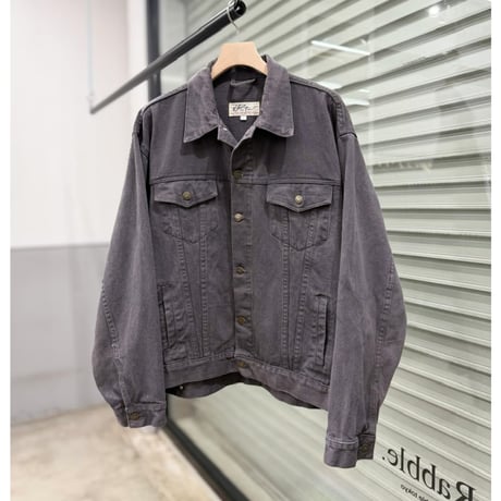 1990's  Lavender gray color 4pocket denim trucker jacket
