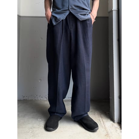 1990's Ramie × Cotton 2tuck slacks pants