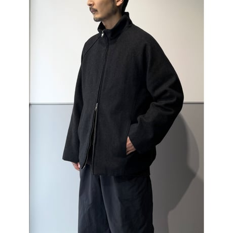 1990's-2000's Double Zipper Raglan Sleeve Wool Blend Jacket