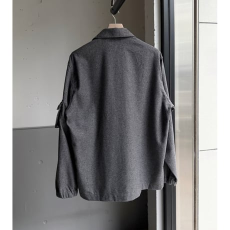 2000's〜 ITALY MADE Wool blend fabric 3pocket shirt