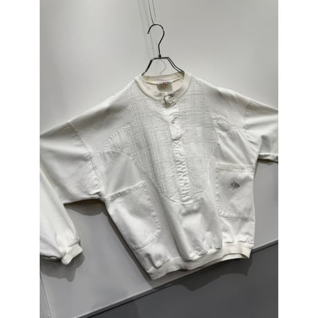 1980's Switching Fabric design pullover shirt with pocket