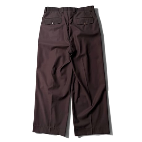 2000's ITALY wool fabric inverted pleats & wide silhouette slacks pants