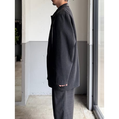 1990's Leather × Knit switching design jacket