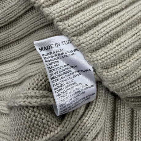 2000's〜 Asymmetrical zipper design rib knit sweater