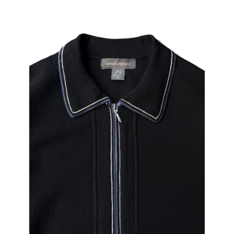 1990's-Early 2000's "BANANA REPUBLIC"  Wool Zip-up knit cardigan