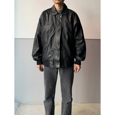 1990's Dolman sleeve leather jacket