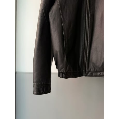 1990's-2000's Brown Color Leather Drizzler Jacket