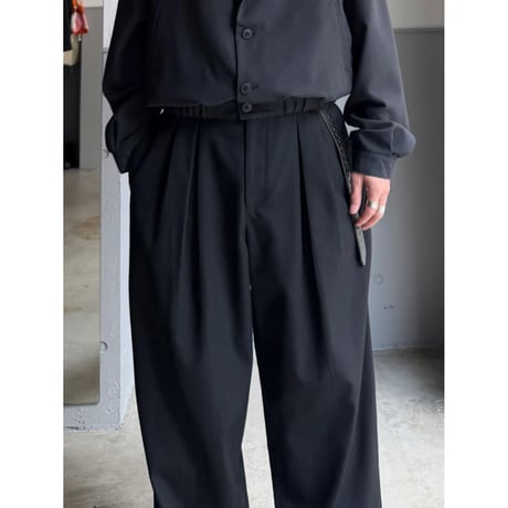 1990's "Le Château par J.C. Poitras" CANADA MADE Inverted pleats wide silhouette slacks pants