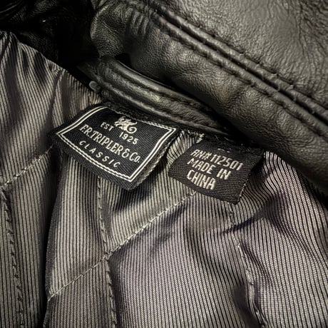 2000's "F.R.TRIPLER&Co."  Leather raglan sleeve zip-up jacket