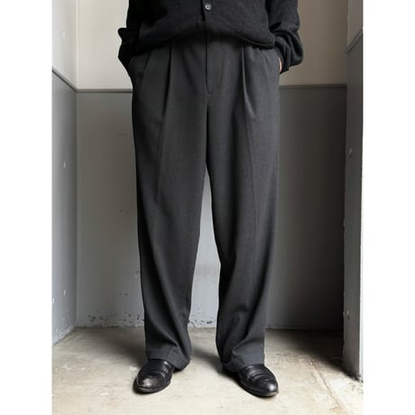 (Dead Stock) 2000's "PERRY ELLIS PORTFOLIO" Viscose blend 2tuck slacks pants
