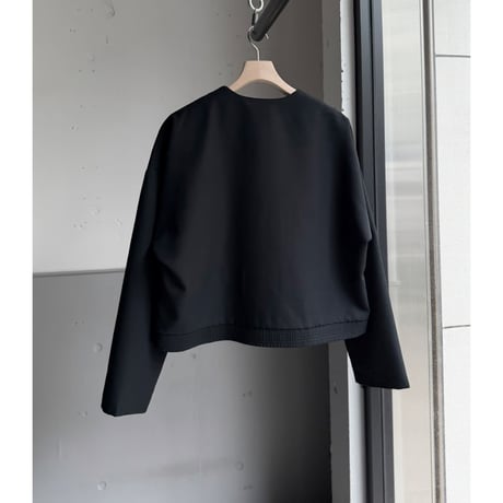 1980's-1990's Wide & Short silhouette collarless double-breasted jacket